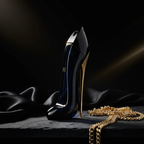 Good Girl с черна коприна и златни вериги